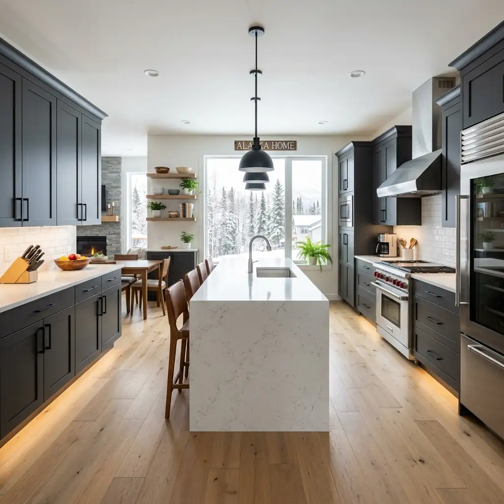 Custom Anchorage kitchen and bathroom remodel by Anchor Services Alaska